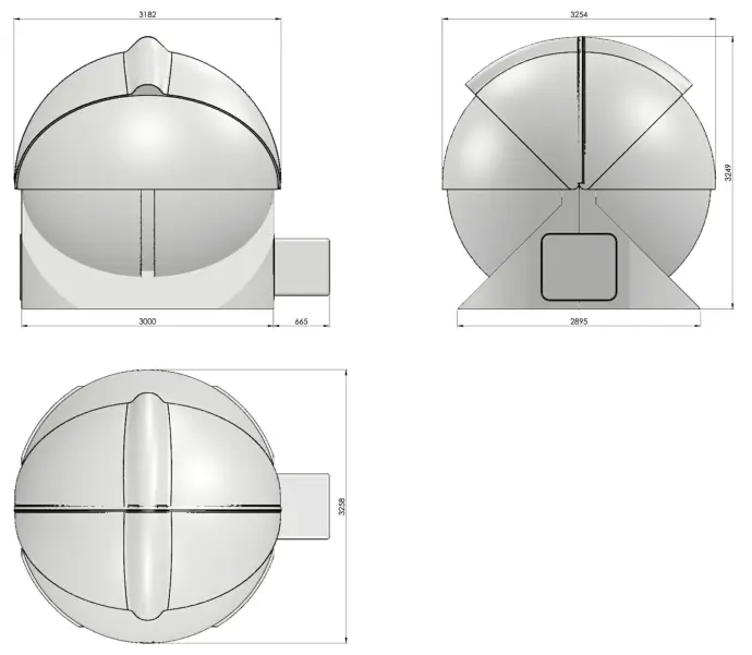 BINO-SSA Observatory Station with binocular telescope and 3M dome